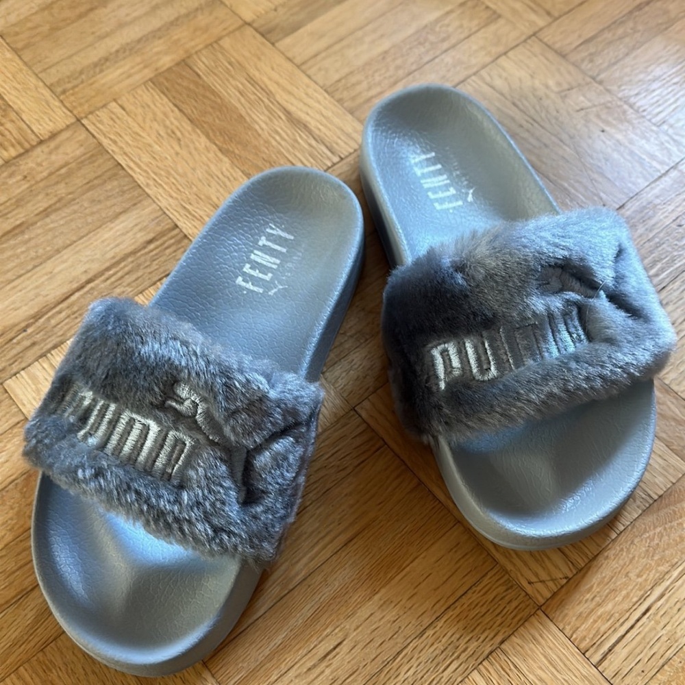 FENTY For Puma Leadcat Sildes in Silver